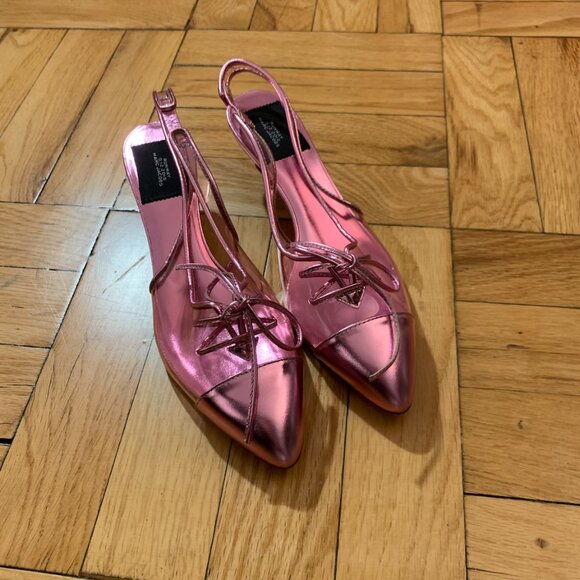 Marc Jacobs AW 2018 Womens Pink Slingback Kitten Heel Slip size 35 - Picture 5 of 10